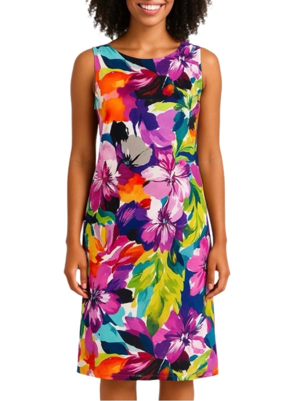 Alyx Multicolored Floral Print Dress - Size 12